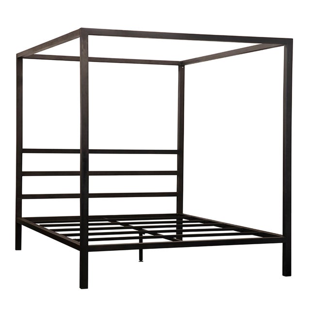 Modern Iron Canopy King Bed Chairish