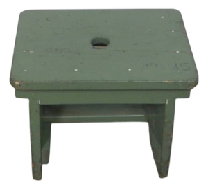 Vintage Fir Wood Stool, 1960s
