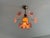 1980s Vintage Murano Glass Ruffled Floral Pendant Light – Pink Swirl & Daisy Shades For Sale - Image 5 of 18