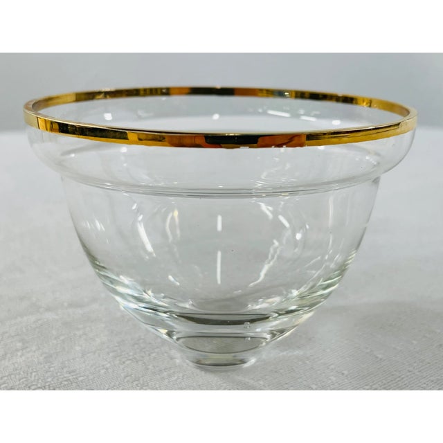 Metal Gold/Crystal Wine Glasses and Dessert Glass Bowls, Set of 12 For Sale - Image 7 of 13