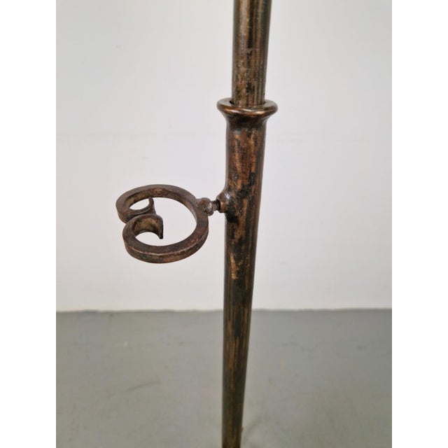 Adjustable Wrought Iron Floor Lamp, 1930s For Sale - Image 4 of 7