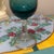 Italian Vintage Murano-Style Venetian Teal Blue Cordial Glass With 24k Gold Gilt & Red Gem Accents For Sale - Image 3 of 5