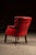 Vintage Leather Channel-Back Armchair With Nailhead Trim in Red For Sale In Chicago - Image 6 of 9