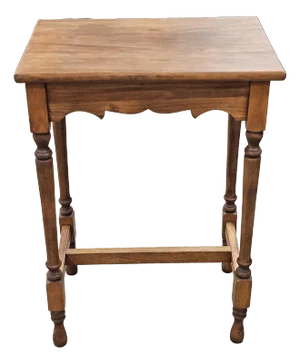 Early American Style Handcrafted Stained Fruitwood Side Table