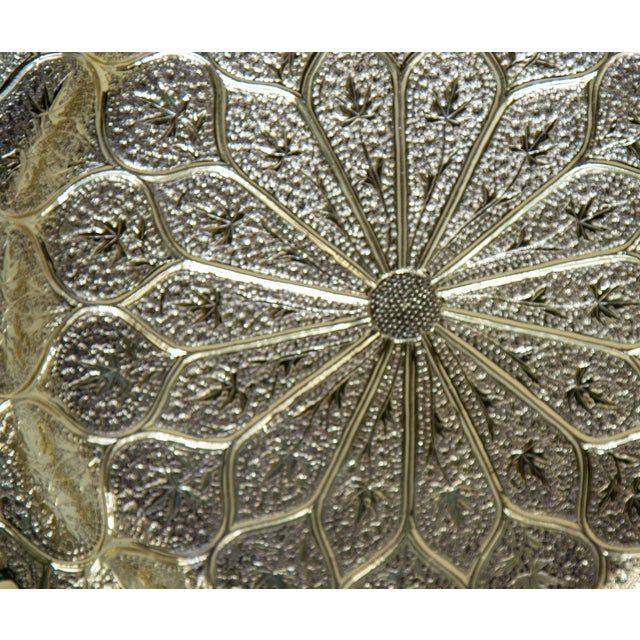 Moroccan Brass Tray Moorish Islamic Metalwork 13 Inches Diameter For Sale In Palm Springs - Image 6 of 12
