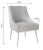 Metal Beatrix Pleated Light Grey Velvet Side Chair with Silver Legs For Sale - Image 7 of 9