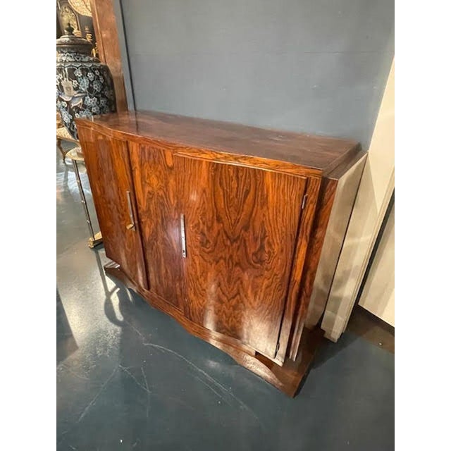 Wood Period French Art Deco Rosewood Bar Cabinet For Sale - Image 7 of 7