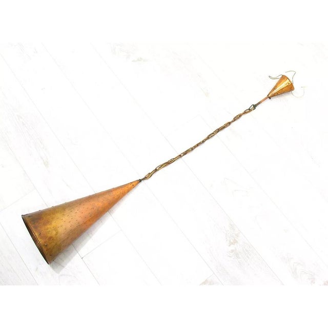 Danish Hanging Lamp in the Form of a Copper Cone, 1970s For Sale - Image 12 of 15