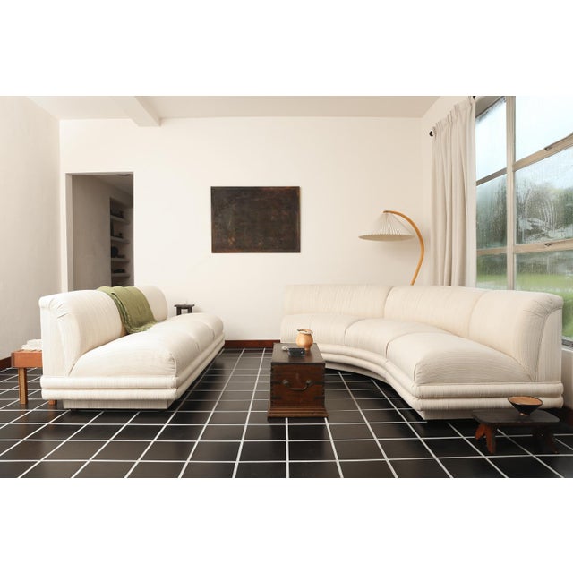 Vintage Three-Piece Curved Modular Sectional Sofa For Sale - Image 9 of 14