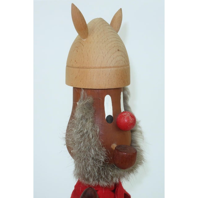Mid-Century Modern Large Mid 20th Century Danish Modern Teak Viking Figurine, 1960's For Sale - Image 3 of 12