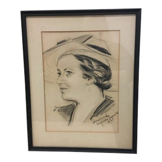 Antique Portrait Sketch For Sale