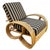 Wood Restored MCM 3/4 Pretzel Rattan Sectional Sofa & Recliner Chair Living Room Set For Sale - Image 7 of 9