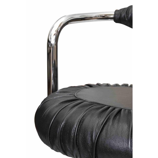 Giotto Stoppino Black Cobra Chairs by Giotto Stoppino, Italy, 1970s, Set of 4 For Sale - Image 4 of 7