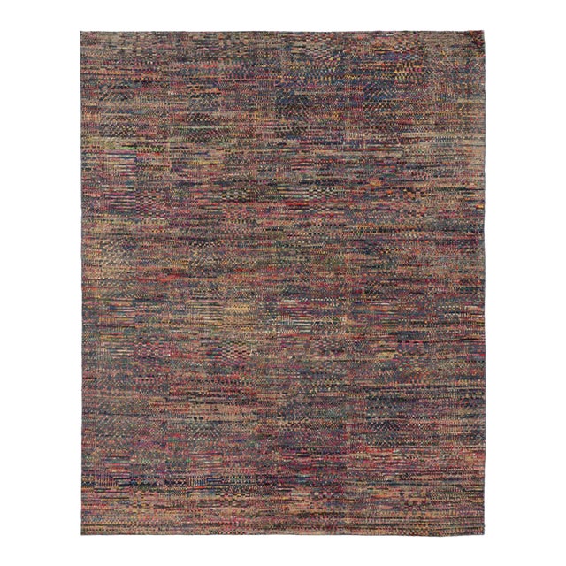 Contemporary Textured Wool & Natural Silk Rug by Rug & Kilim, India For Sale