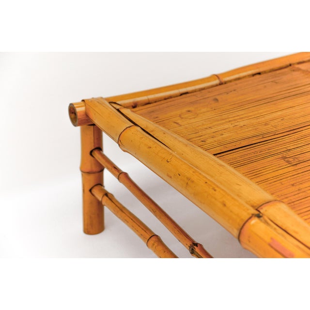 Mid-Century Minimalist Japanese Bamboo Tea Table, Japan, 1950s For Sale - Image 13 of 16