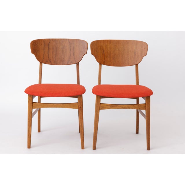 Brown Danish Dining Chairs in Teak and Oak, 1960s, Set of 4 For Sale - Image 8 of 11