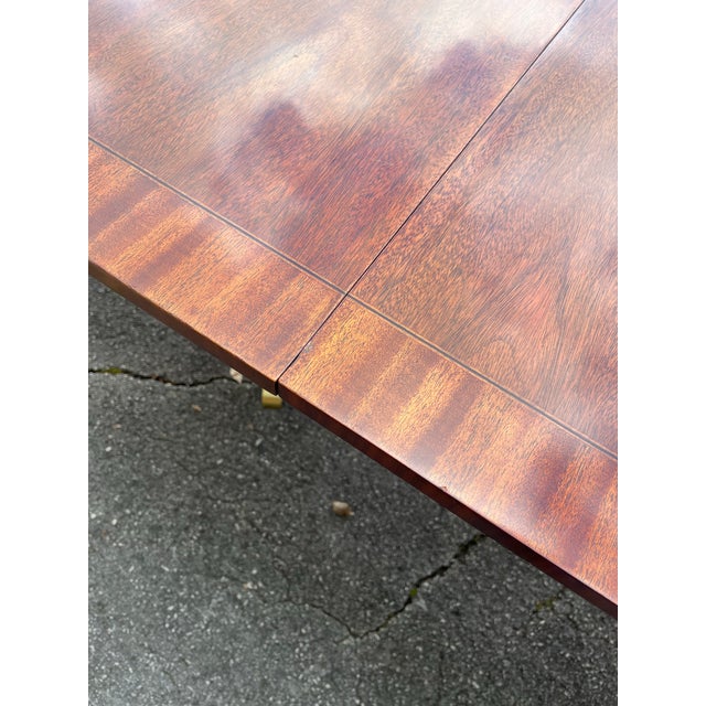 Late 20th Century Councill Craftsmen Banded Mahogany Dining Table For Sale - Image 12 of 13