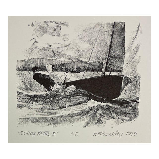 1980 Harry Buckley Sailing Lithograph Artists Proof For Sale