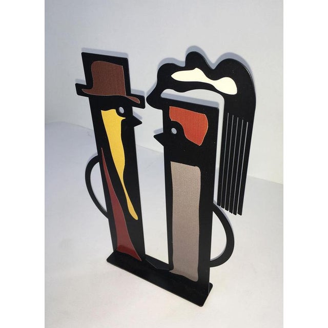 Black Painted Metal Sculpture by Riccardo Dalisi, Italy, 1980s For Sale - Image 6 of 18