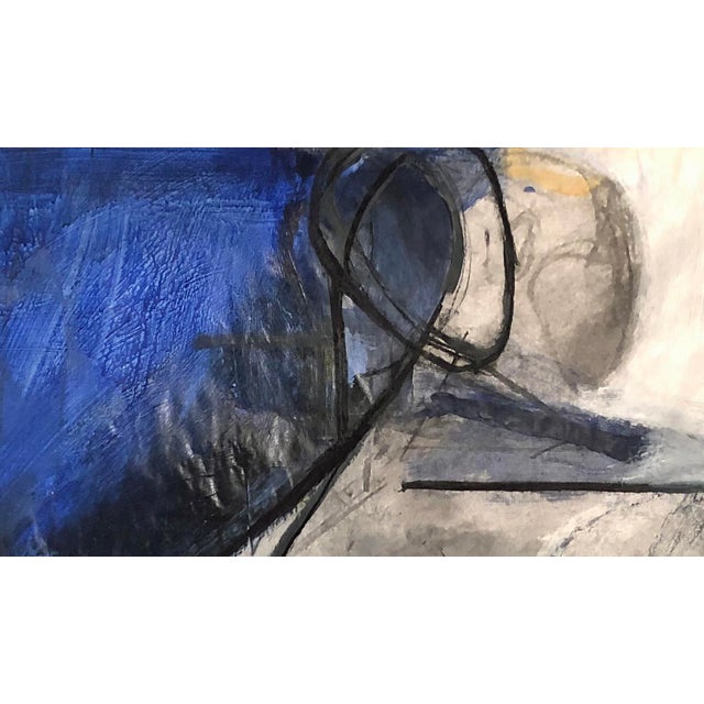 Cubist-Style Charcoal & Latex Figurative Artwork on Photo For Sale - Image 4 of 6