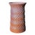Fluted Purple and Rust Organic Dot Ombre Vase For Sale