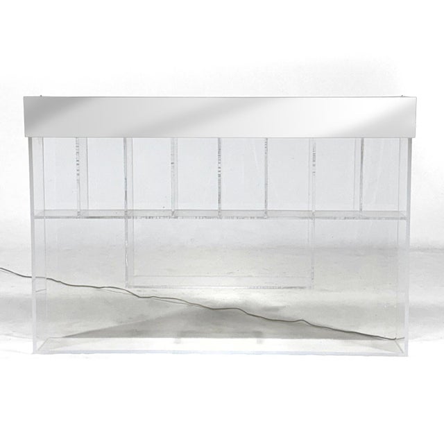 Illuminated Lucite Wall-Mounted Display Shelf For Sale - Image 4 of 7