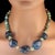 Chrysocolla Necklace With Gorgeous Focal & Goldy Accents For Sale - Image 4 of 5
