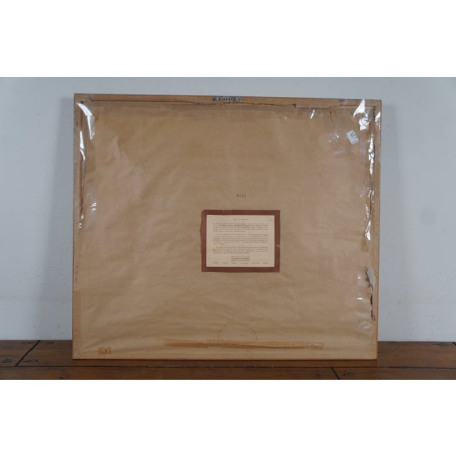 Paul N. Norton Old Covered Bridge Landscape Off Set Lithograph Print 29" For Sale - Image 12 of 12