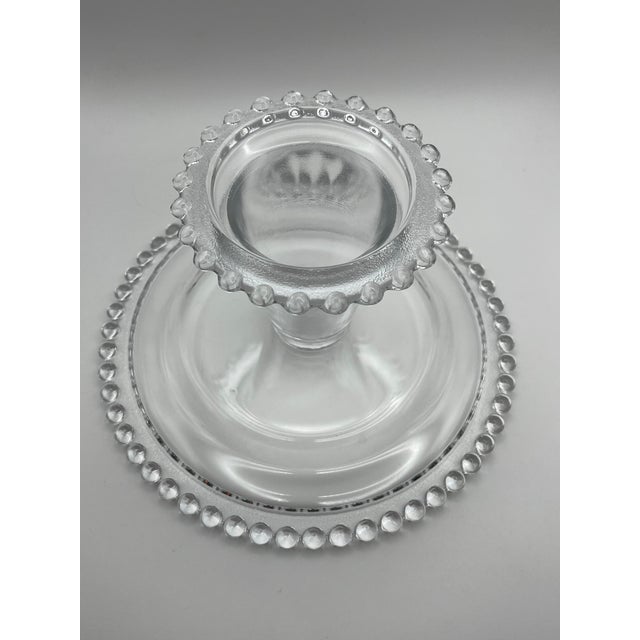 Mid 20th Century Vintage Candlewick Dessert Stand For Sale - Image 5 of 9