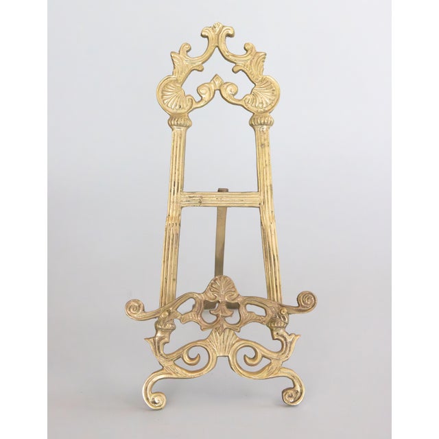Antique Art Nouveau Brass Table Easel For Sale - Image 9 of 9