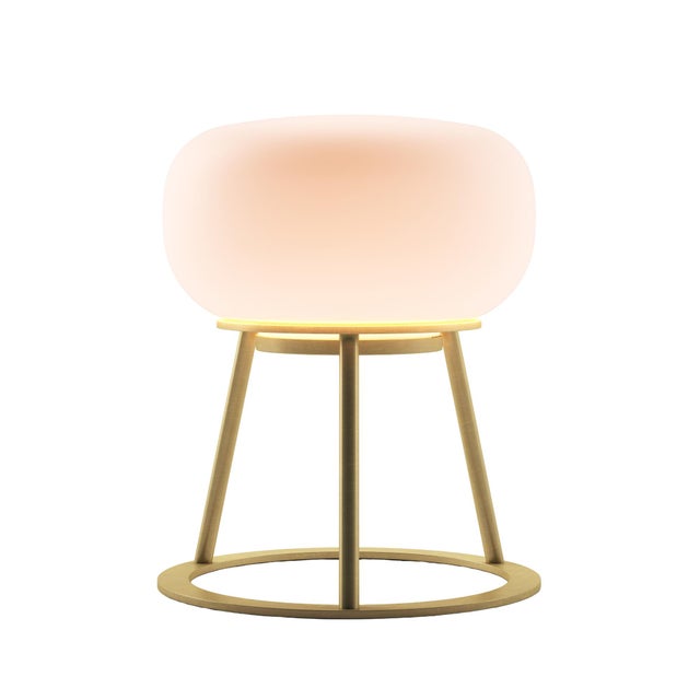 TRIPOD Rechargeable Cordless LED Table Lamp, 3-Levels Brightness Touch Sensor Control, Brushed Brass For Sale - Image 13 of 14