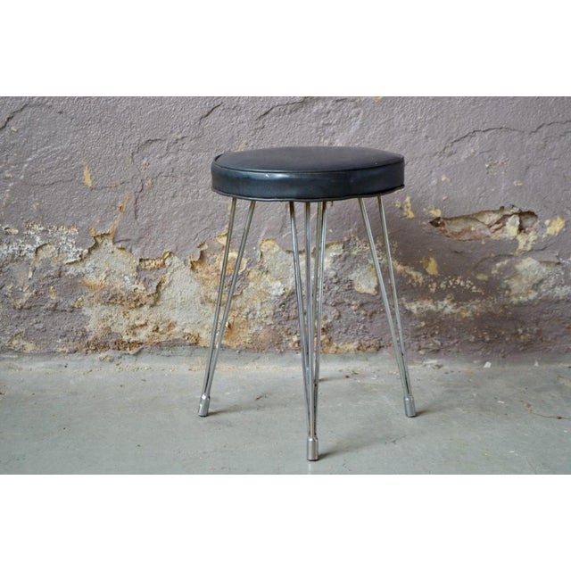 Vintage Stool with Eiffel Base, 1960s For Sale - Image 10 of 11