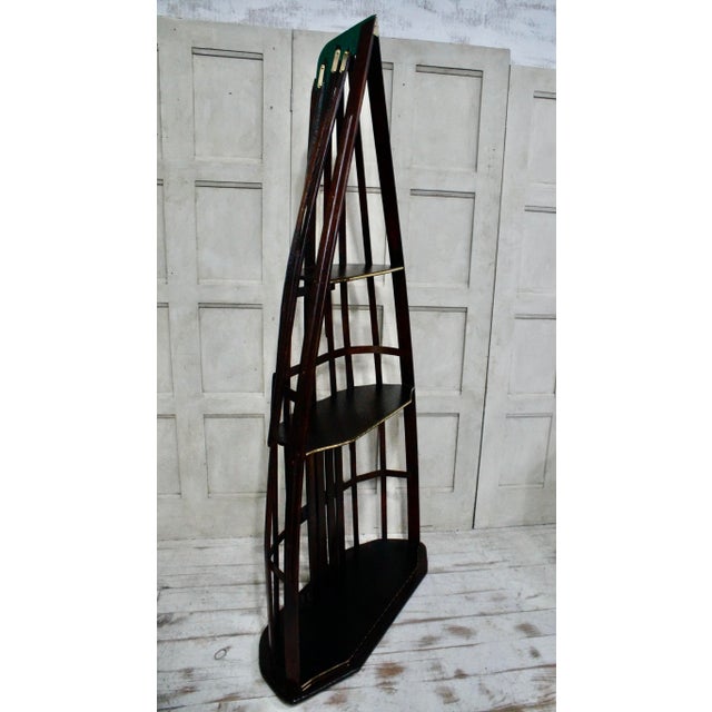 Vintage Wooden Skeleton Canoe Bookshelf, 1940s For Sale - Image 3 of 10