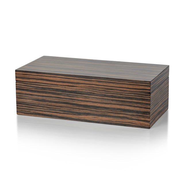 2020s Alpertun Ebony Veneer Decorative Box, Large For Sale - Image 5 of 5
