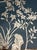 Chinoiserie Navy Blue Chinoiserie Floral Mural | 6-Panel Hand-Painted Wallpaper For Sale - Image 3 of 6