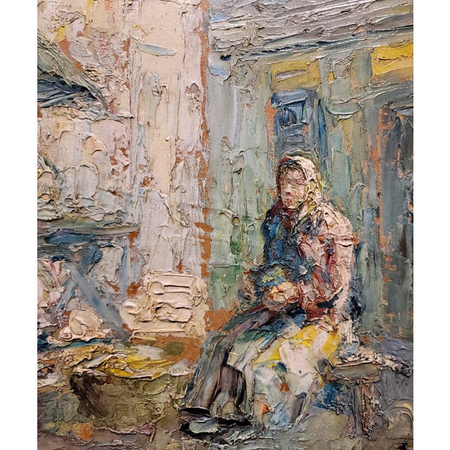 1920s Erno Erb - Women at the Market - 1920s Oil Painting For Sale - Image 5 of 12