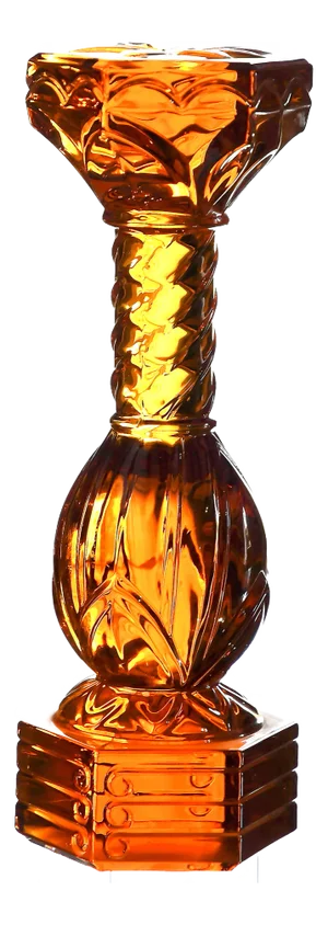 Totem in Crystal Tinted Yellow-Amber from Saint Louis, 1980s