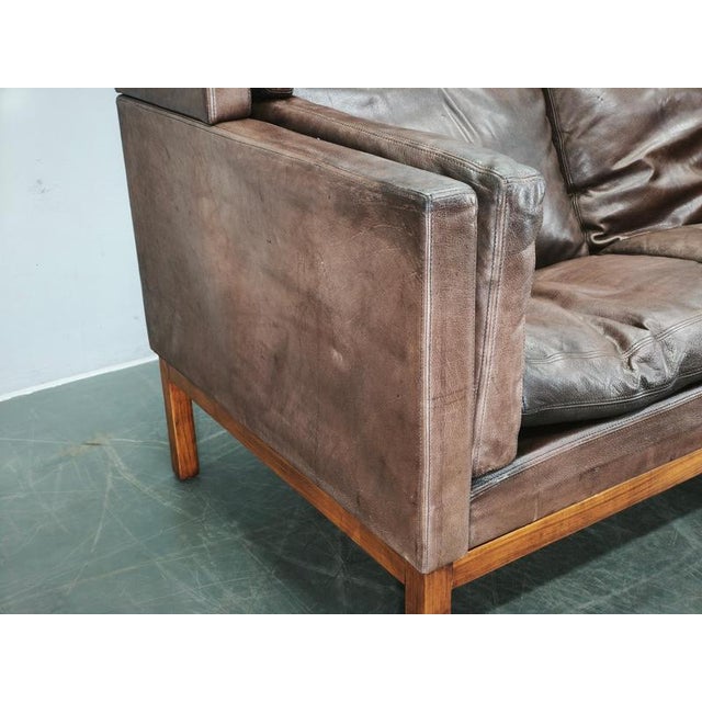 JK 922 Wagon Leather Sofa by Jørgen Kastholm, Denmark, 1960s For Sale - Image 14 of 18