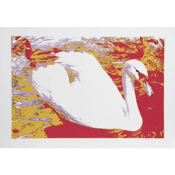 1980s "White Swan" Print For Sale