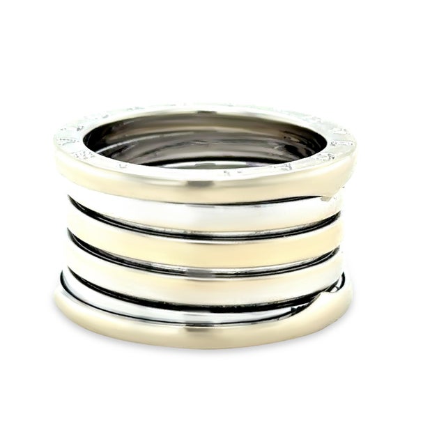 Contemporary Bvlgari B.zero1 18ct White Gold 4-Band Ring 12.78g, Size 7.75 For Sale - Image 3 of 9