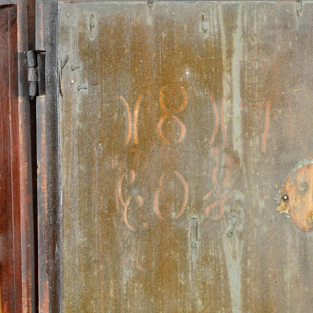 Early 19th Century Swedish Farmhouse Corner Cabinet, 1817 For Sale - Image 5 of 14