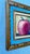 French Country Original Post Modern Still Life, "Apple" Oil on Canvas With Carved Wood Frame For Sale - Image 3 of 7