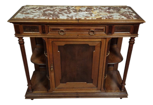 Buffet in Mahogany with Marble Top