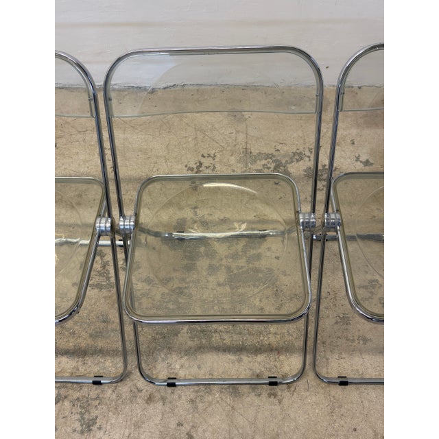 1970s Giancarlo Piretti Plia Folding Chairs for Castelli - Set of Four For Sale - Image 5 of 18