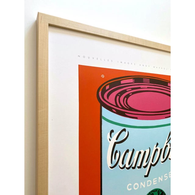 Andy Warhol Andy Warhol Estate Vintage 1989 1st Edtn Lithograph Print Framed Extra Large Pop Art Poster " Colored Campbell's Soup Can " 1965 For Sale - Image 4 of 13