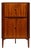 Vintage Danish Mid-Century Rosewood Corner Bar Cabinet For Sale