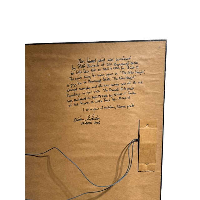 Incredible Pair of Framed Erté Lithographs of Radiance & Starstruck For Sale - Image 13 of 14