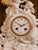 Metal 1840s French Sevres White Biscuit Clock Set - 3 Pc For Sale - Image 7 of 18