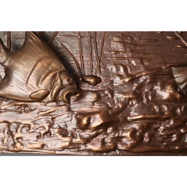 Underwater Illuminated Copper Relief with Fish, 1950s For Sale - Image 6 of 12