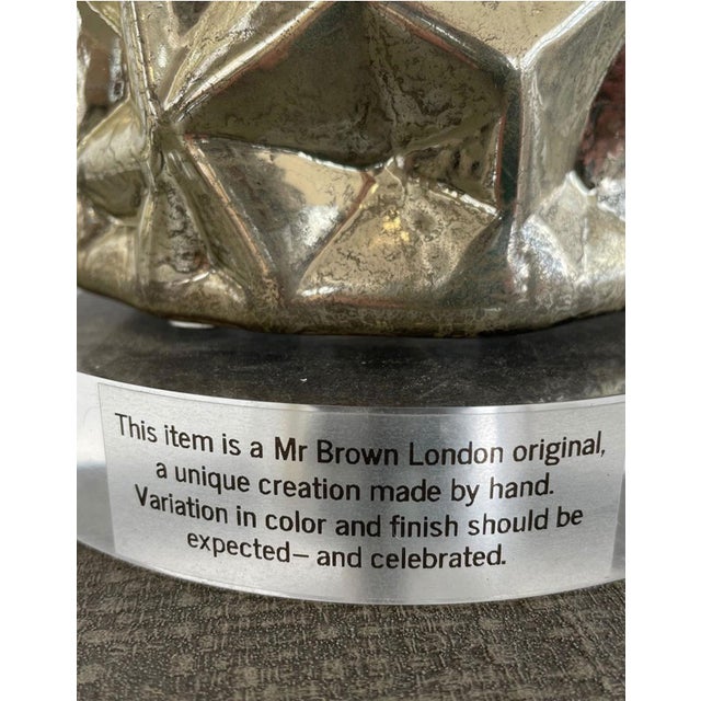 Mercury Glass Faceted Table Lamps from Mr..Brown - a Pair For Sale In Chicago - Image 6 of 7